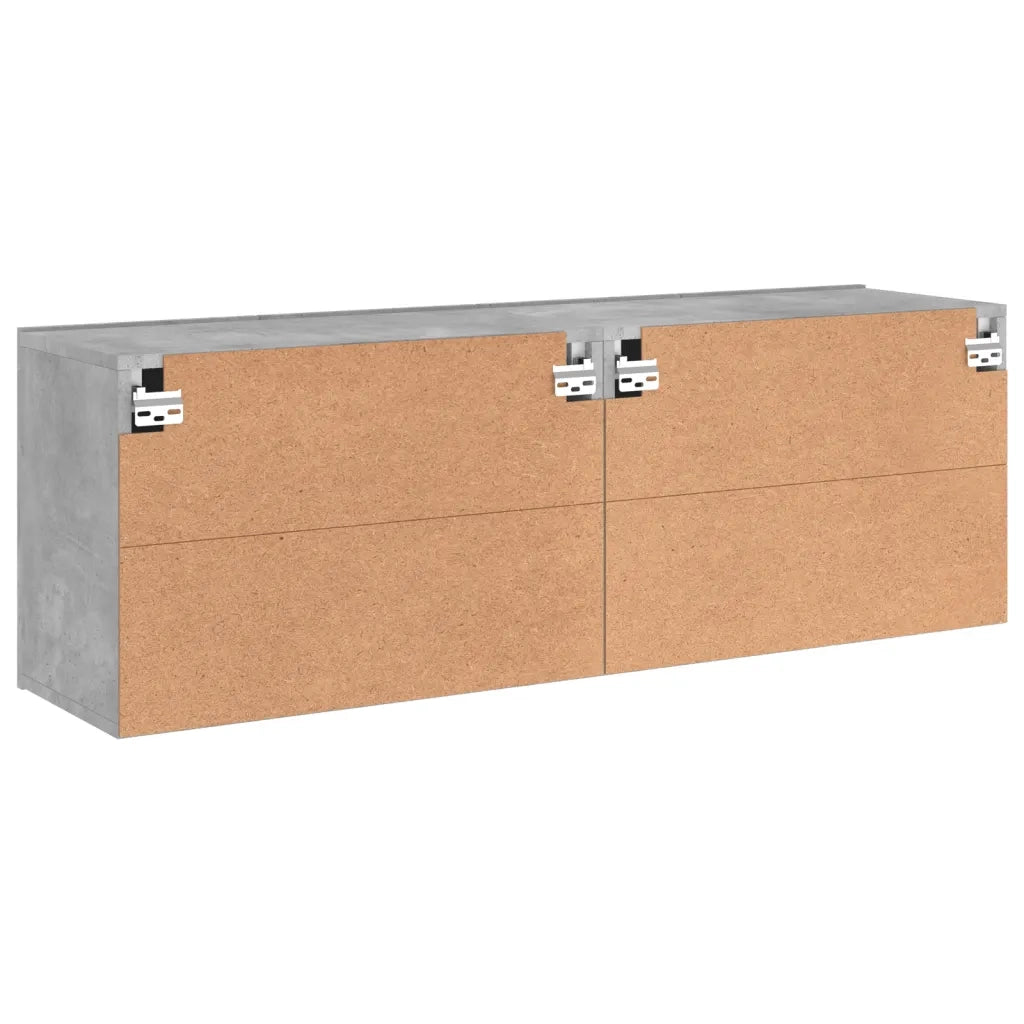 Mobili TV a Parete 2pz Grigio Cemento 60x30x41 cm