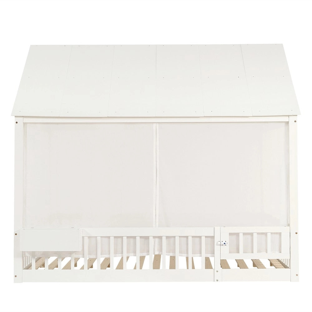 Letto Singolo Bambini Casetta ¨C Xylo ¨C Legno Pino MDF Bianco 140x200