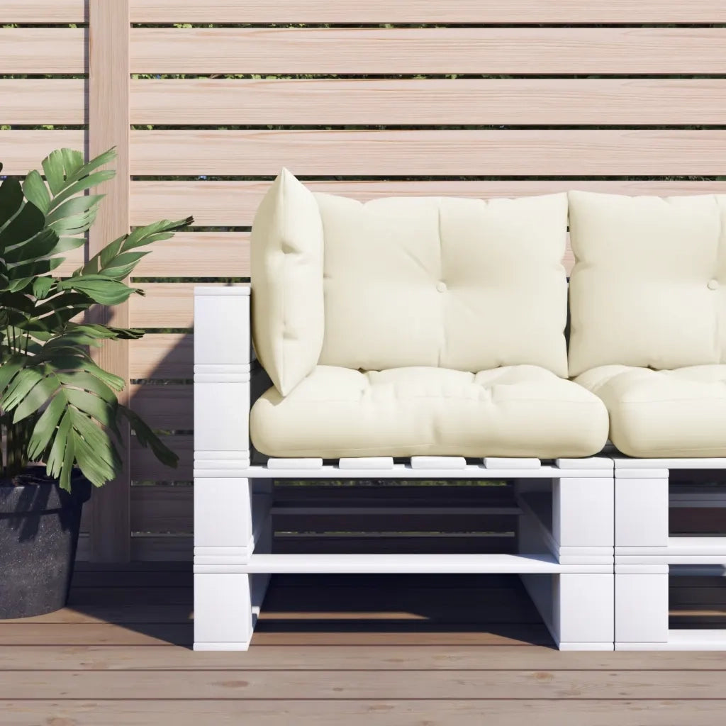Cuscini per Pallet 3 pz Crema in Tessuto 360858