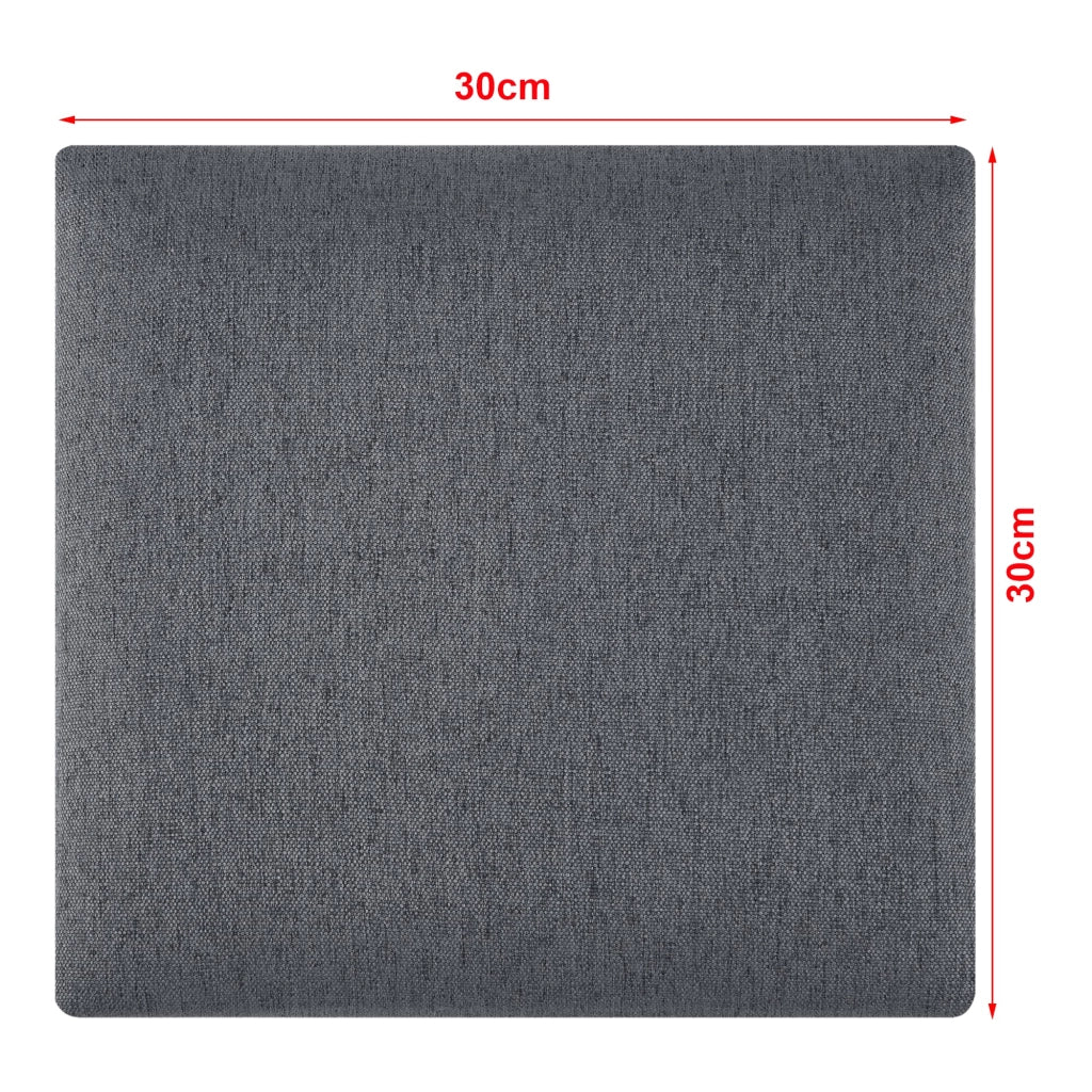 Set di 4 cuscini da parete in tessuto 30 x 30 cm grigio scuro 03_0010643