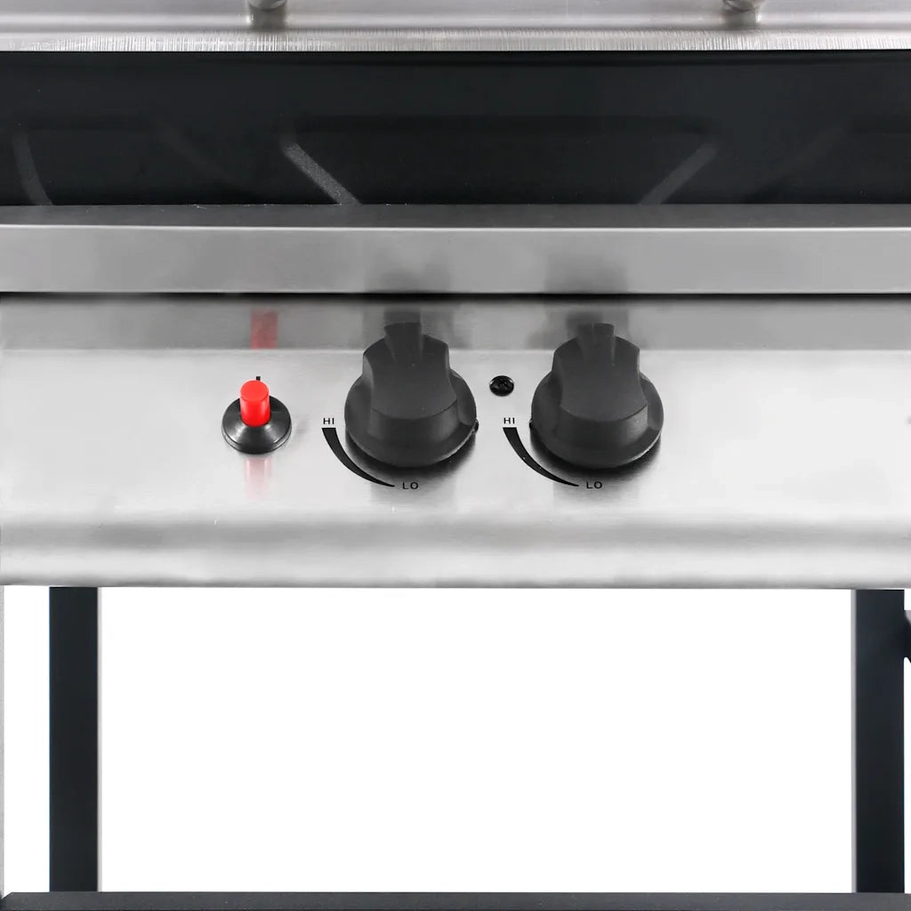 Barbecue e Griglia a Gas a 3 Ripiani Tavolinetto Nero e Argento CFW9574426