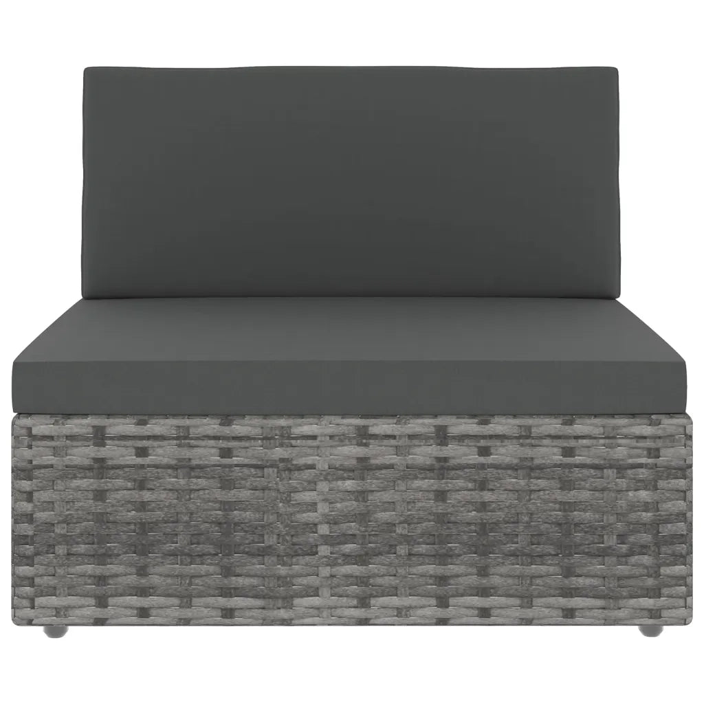 Seduta Centrale Modulare in Polyrattan Grigia CFW3321322
