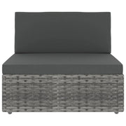 Seduta Centrale Modulare in Polyrattan Grigia CFW3321322