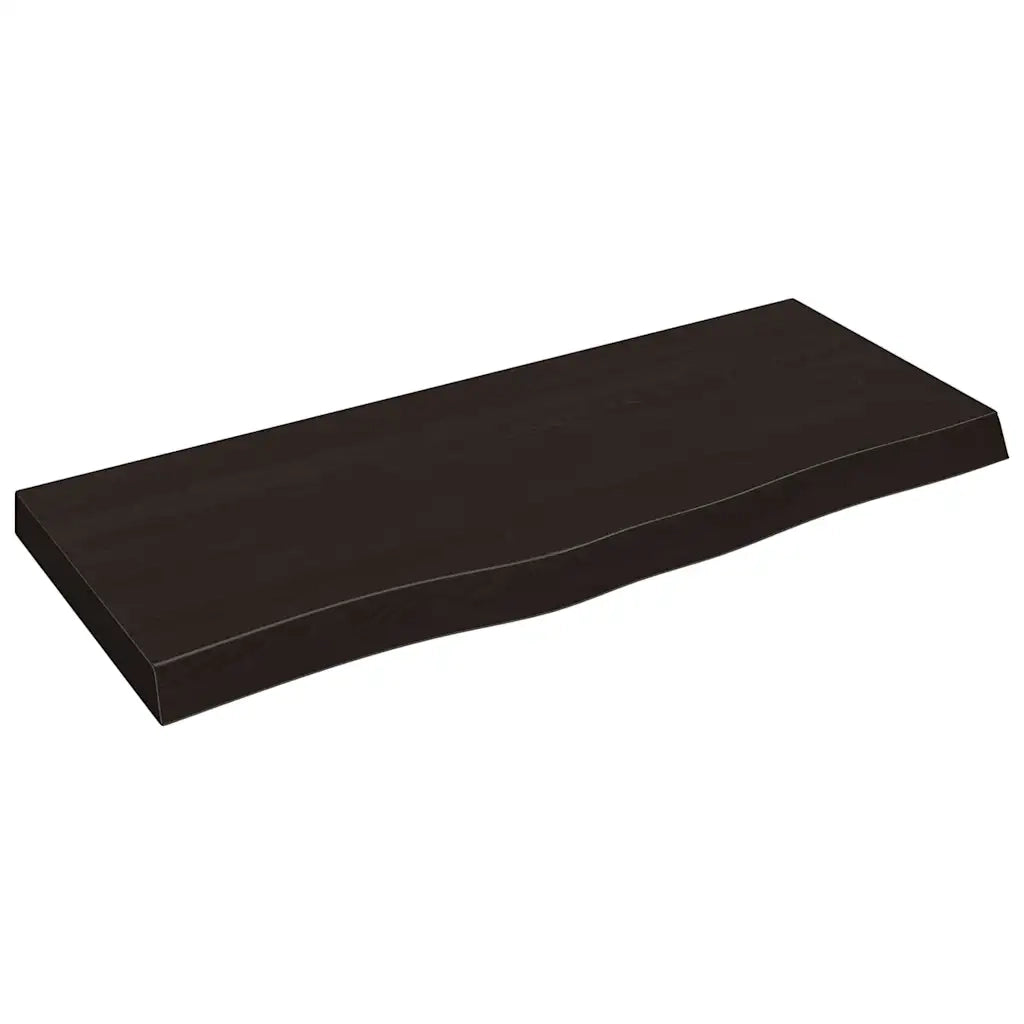 Piano Bagno Marrone Scuro 100x40x(2-6)cm Legno Trattatocod mxl 78906