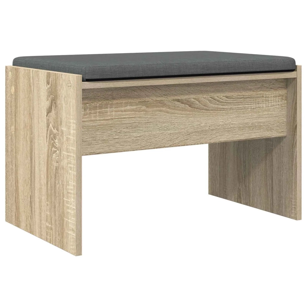 Panca per ingresso con cuscino Rovere Sonoma 63 x 38 x 40 cm