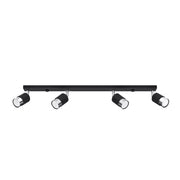 Lampada da soffitto NERO 4 nero/cromo