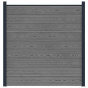 Pannello di recinzione | Recinzione da Giardino WPC e Alluminio Grigio