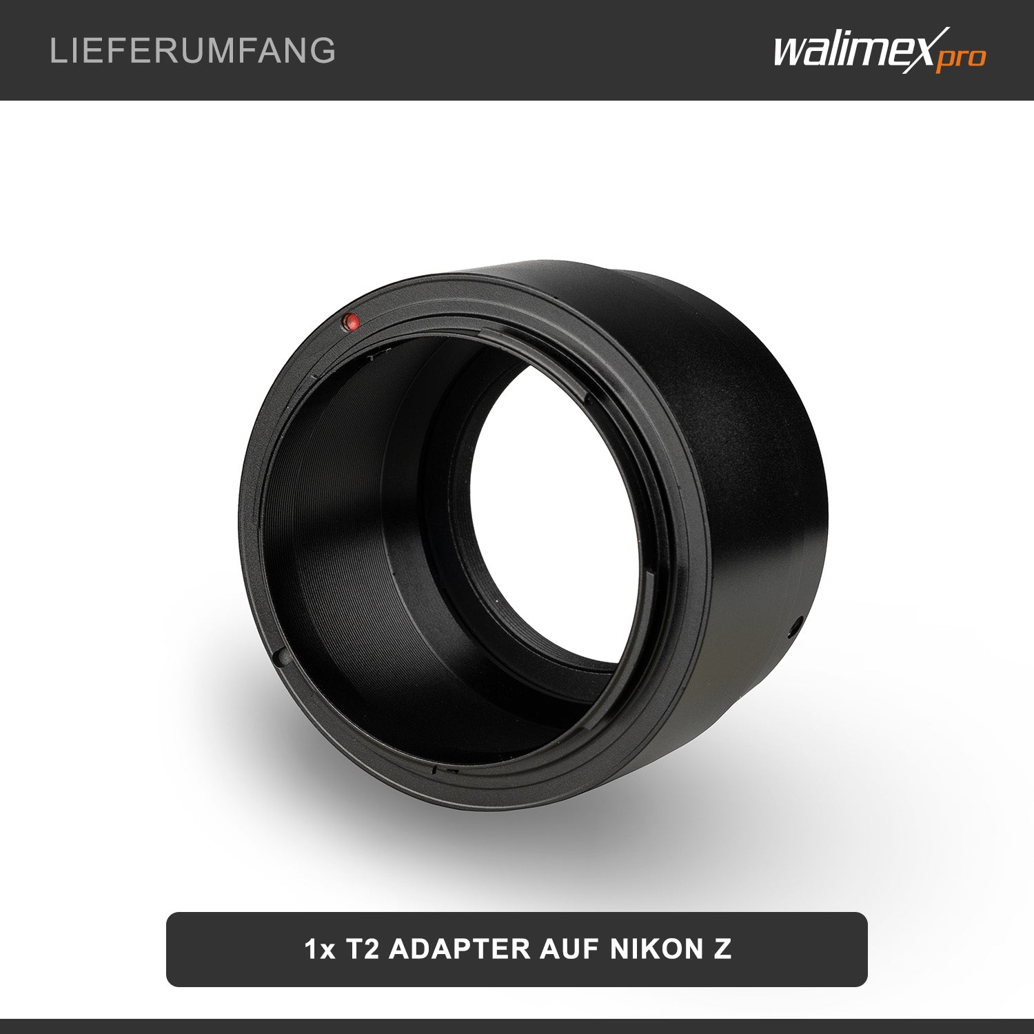 T2 Adapter compatibile con Nikon Z - Anello adattatore con messa a fuoco manuale, maneggevolezza, compatibile con Nikon Z6, Z7, Z50, Z5, Z7 II, Z6 II