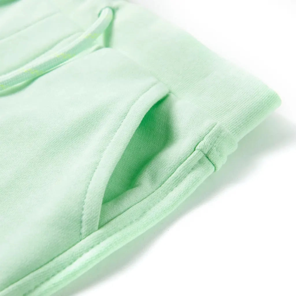 Pantaloncini per Bambini con Coulisse Verde Brillante 128 11912