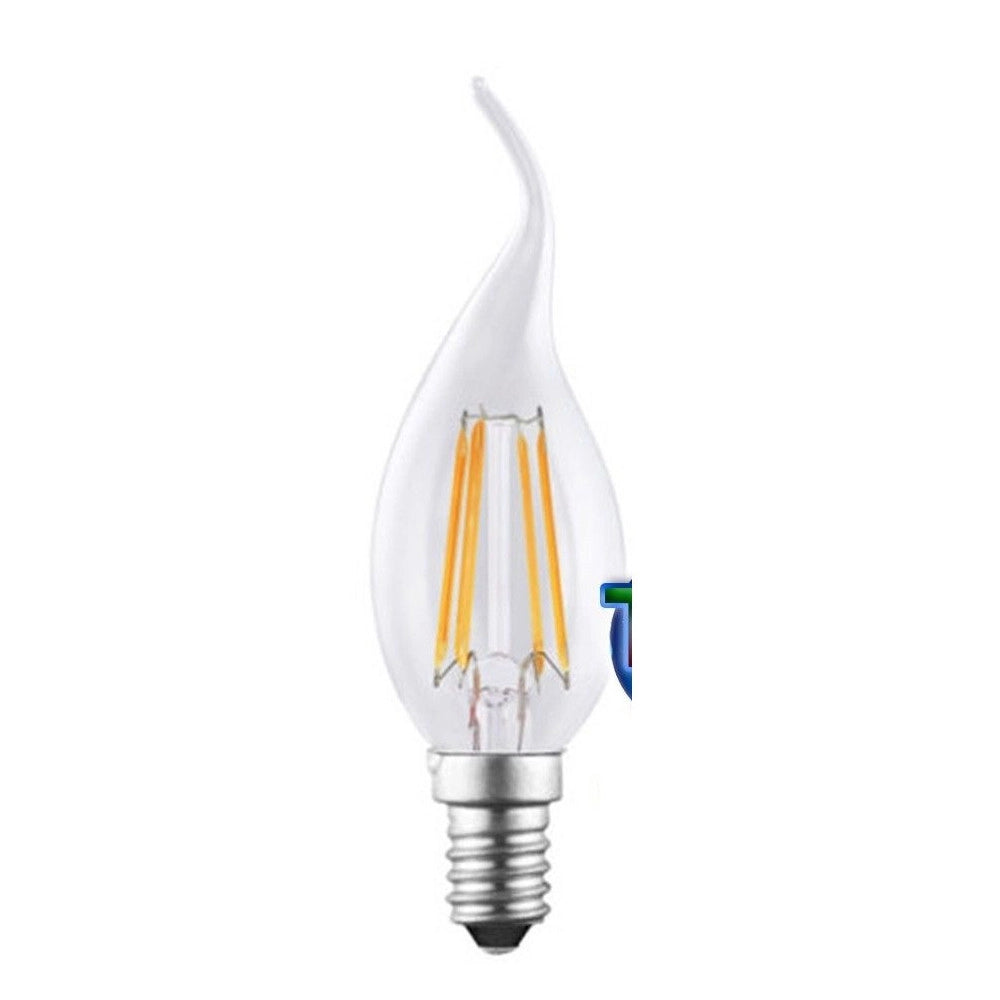 Trade Shop - Lampada Filamento Led E14 Luce Fredda Calda 4 W Fiamma Led Filament -