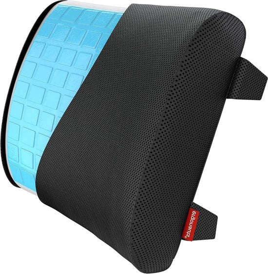 Cuscino lombare per terapia posturale - Cuscino ergonomico a schiuma di poliuretano per la cura della schiena a casa ufficio o in auto - Riduzione e prevenzione del dolore lombare