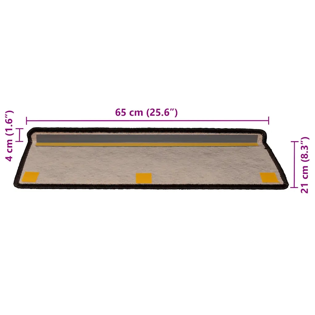 vidaXL Tappeti Adesivi Scale Aspetto Sisal 30 pz 65x21x4 cm Antracite