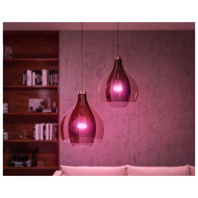 Philips Hue 929002468802 White and Color Ambiance Lampadina Smart LED E27 9W 1100lm 2000-6500K Bluetooth ZigBee Dimmerabile confezione da 2