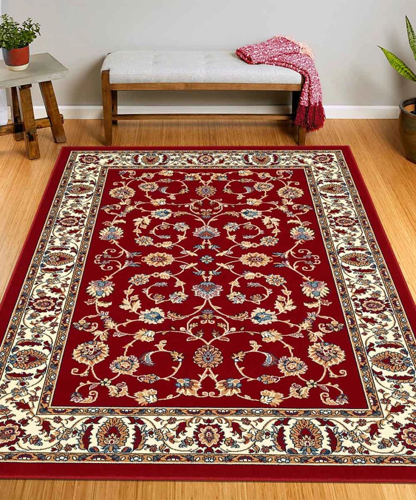 Tappeto passatoia ROYAL SHIRAZ 2079 ROSSO cm.100x150 arredo casa disegno moderno geometrico arredo casa