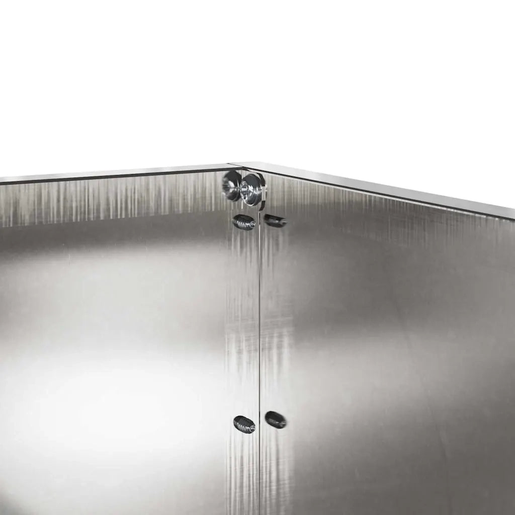 Bordura per Prato 60 x 60 x 13 cm Acciaio Inox Argento 874738