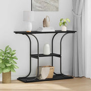 Tavolo consolle con lo scaffale Rovere Nero 101 x 35 x 80,5 cm 868469