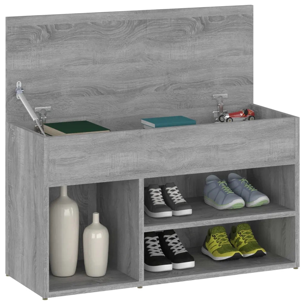 Scarpiera-Scaffale per scarpe Grigio Sonoma 80x30x45 cm in Legno Multistrato