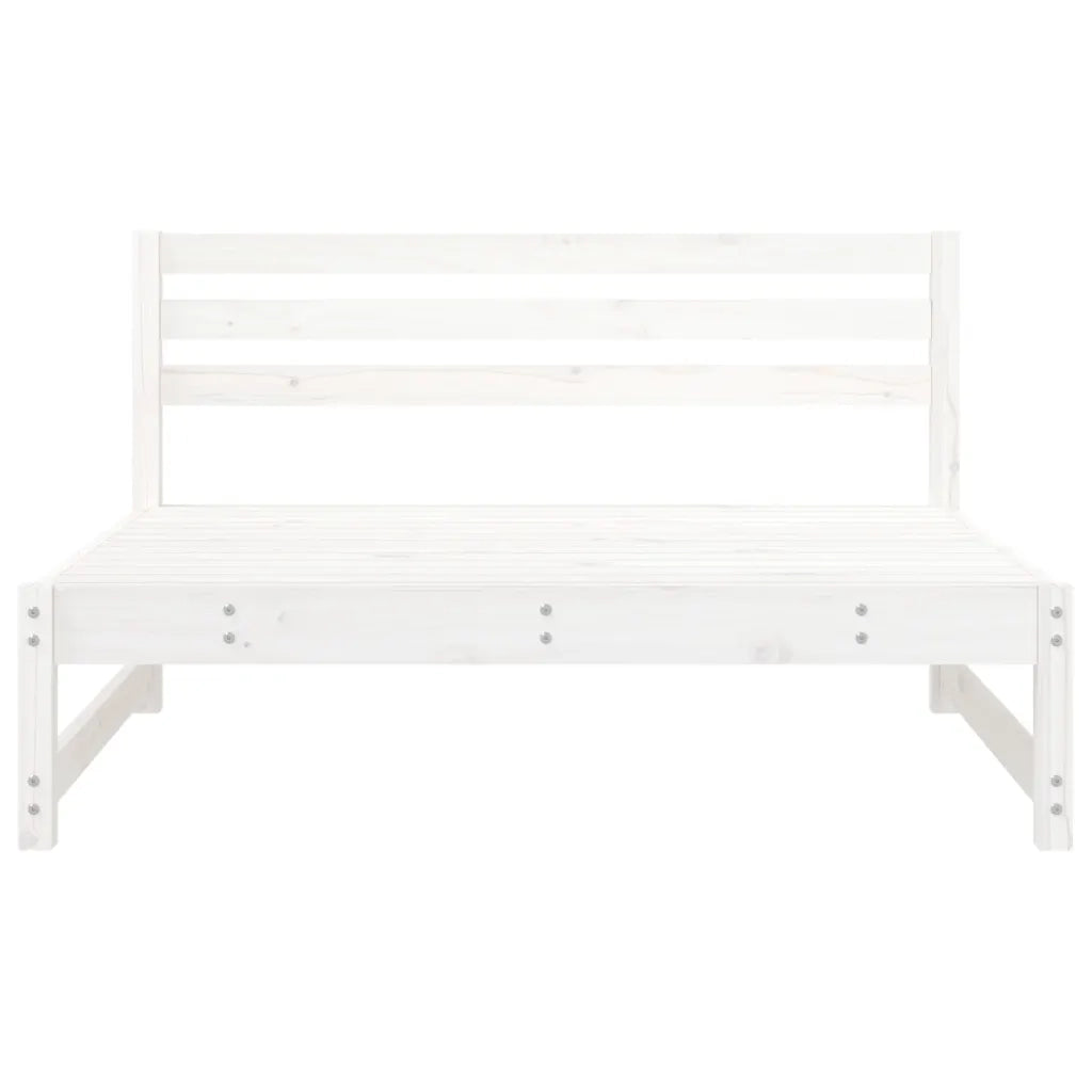 Divano Centrale Giardino Bianco 120x80cm Legno Massello Pinocod mxl 109213
