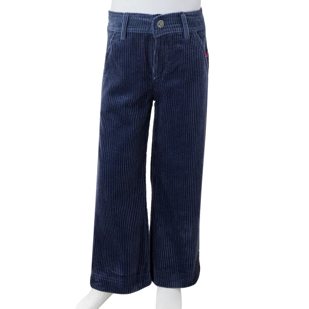 Pantaloni da Bambino in Velluto a Coste Blu Marino 104 CFW4417326