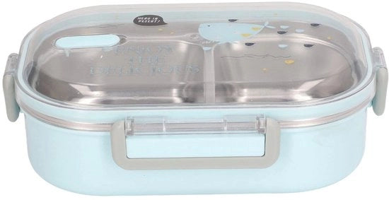 Lunchbox compartimento isolato termicamente, isolato termico per contenitore di latta per studenti, contenitore di latta in acciaio inossidabile, isolamento termico in silicone (trasparente)