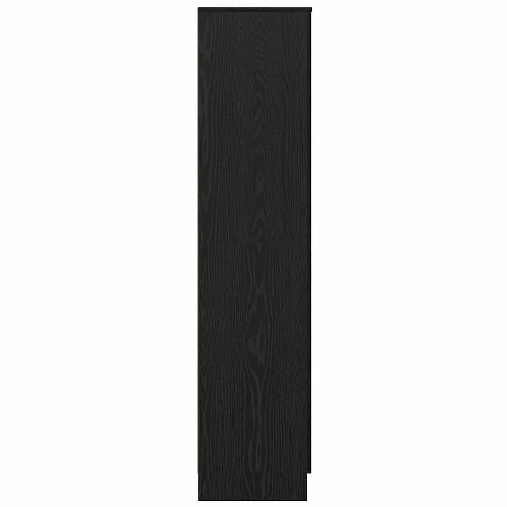Credenza-Buffet-Armadio da cucina Rovere Nero 35 x 39 x 168 cm
