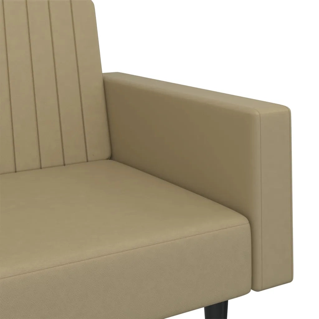 Divano letto | Sof¨¤ letto | Letto singolo a 2 Posti Cappuccino in Similpelle