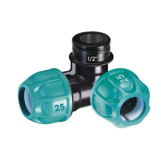 Gomito 3/4" Filetto Femmina 1/2" Claber