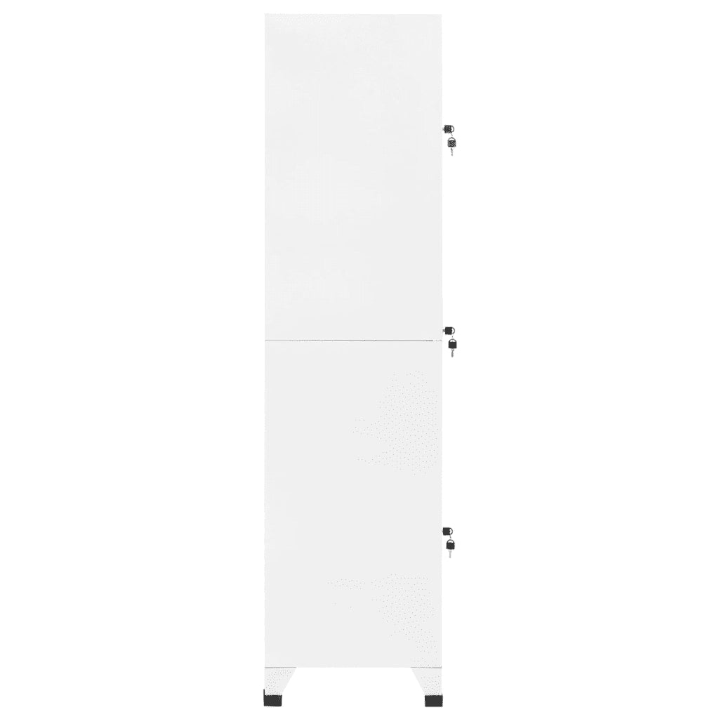 Armadietto con Serratura Bianco 38x45x180 cm in Acciaio 339780