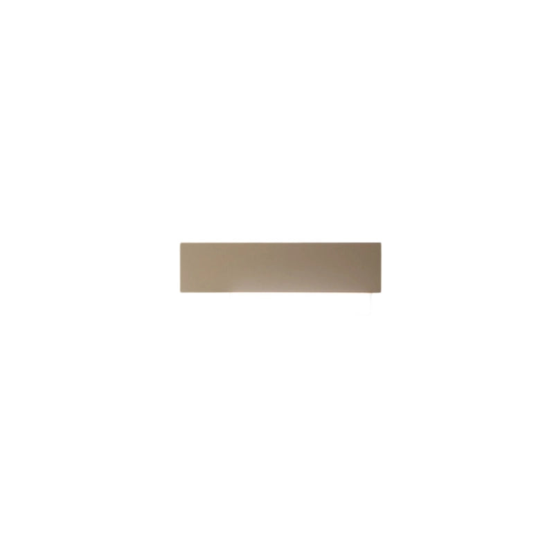 Doha - Applique led da parete moderna 15W - Alluminio bianco e tortora, luce calda 3000K, 1270lm, diffusore bisatinato, IP20, l.40x13,5cm