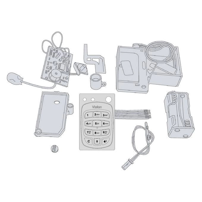 Cisa 07114.17.0 Kit Conversione Cassaforte Digit a Digit Vision 6V serie 82610 82650 82710 82750