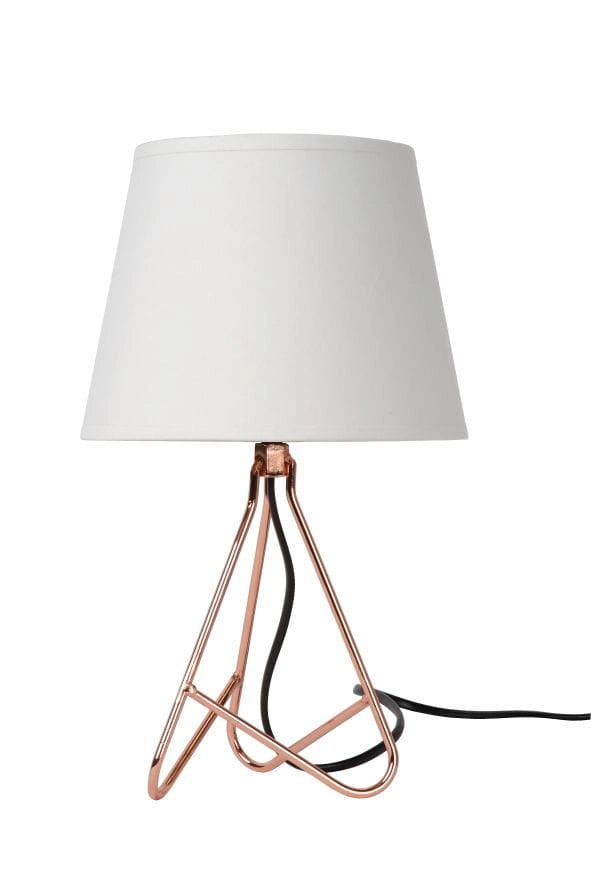 Lampada da tavolo Lucide Gitta rame/bianco E14 30cm