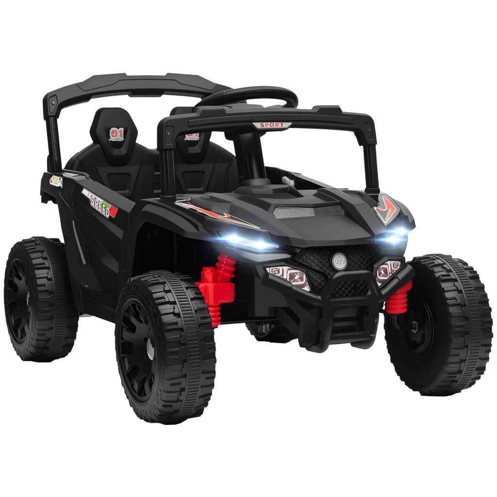 Auto Elettrica Bambini 12V 2 Motori Telecomando Sospensione Luci Musica ¨C Xylo ¨C Nero
