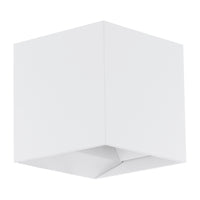 Applique Biemissione Esterno Contemporanea Calpino Alluminio Bianco Led