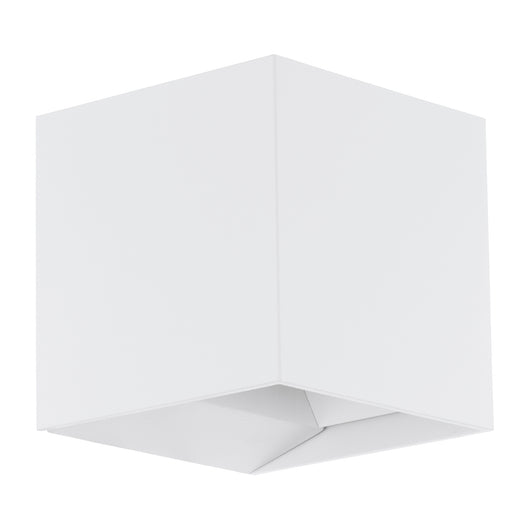 Applique Biemissione Esterno Contemporanea Calpino Alluminio Bianco Led