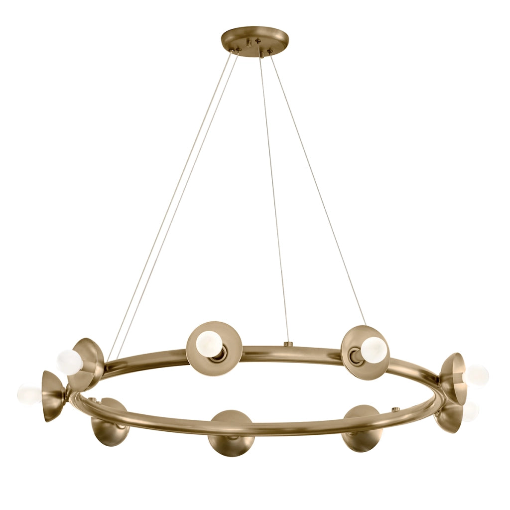 Lampadario ring loft oro 88cm 9xE14 Kichler Palta