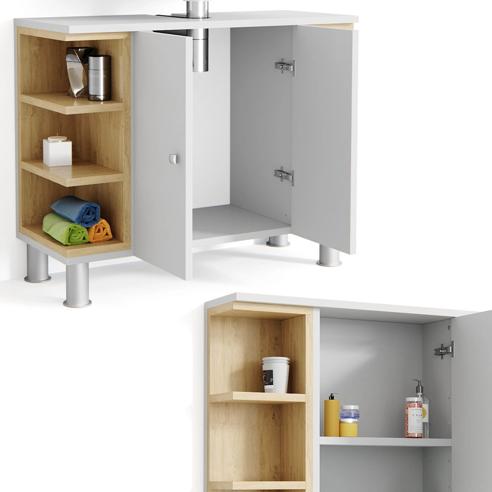 Vicco Set mobili bagno Bianco 2 parti