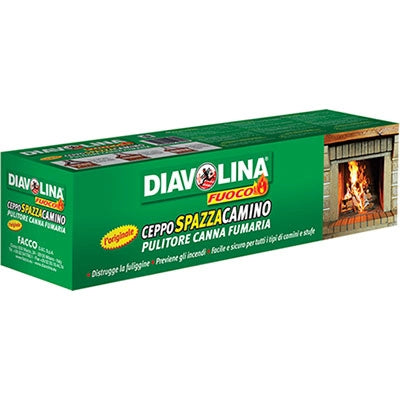 ANTIFULIGGINE SPAZZACAMINO CEPPO DIAVOLINA FUOCO - 6 pezzi