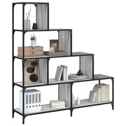 Libreria 4 Ripiani-Scaffale per Libri-Mobile di Stoccaggio Grigio Sonoma 139x33,5x149 Legno Multistrato