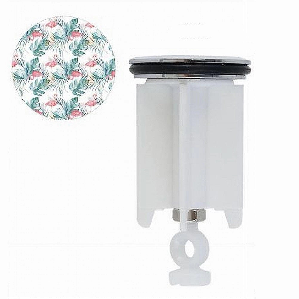 Trade Shop - Tappo Lavandino Bagno Lavabo Bidet Universale 40mm Con Motivo Fenicotteri 87273 -