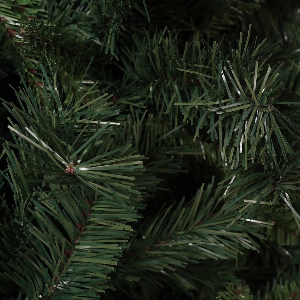Albero di Natale Noel, Mezzo Albero da parete artificiale extra folto, Albero effetto reale in PVC, 361 rami, Altezza cm 180