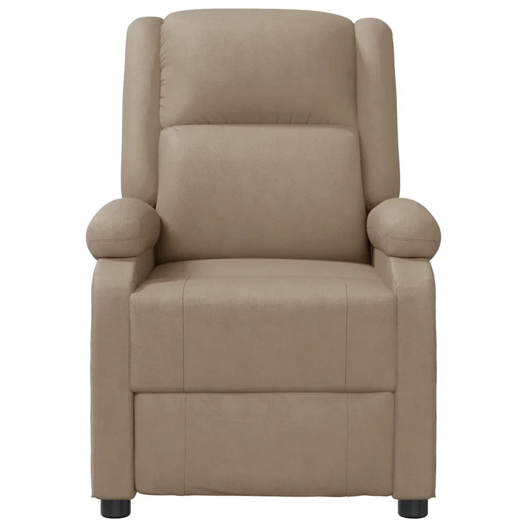 Poltrona | Sedia Relax Reclinabile Cappuccino in Similpelle