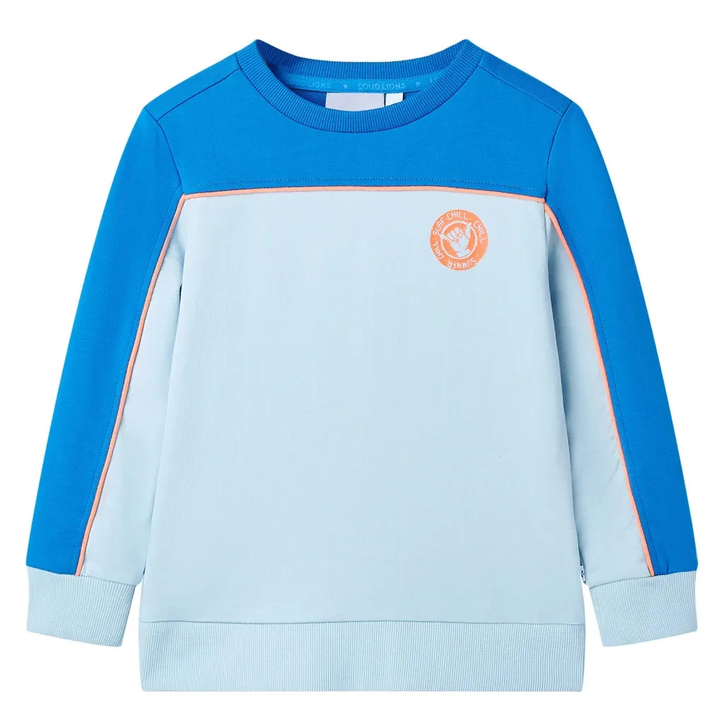 Felpa da Bambino Blu Brillante e Azzurro 140cod mxl 85903