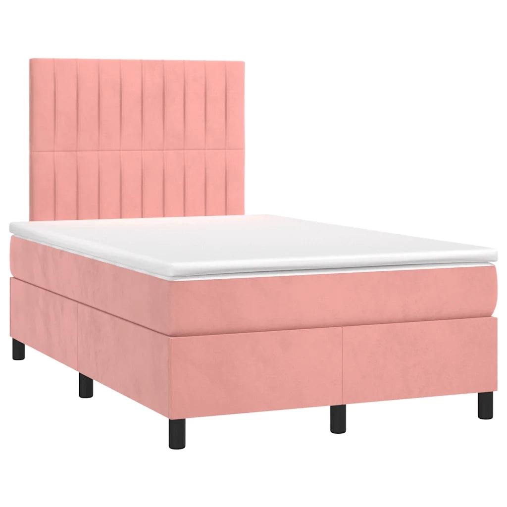 Giroletto a Molle con Materasso Rosa 120x190 cm in Vellutocod mxl 115640