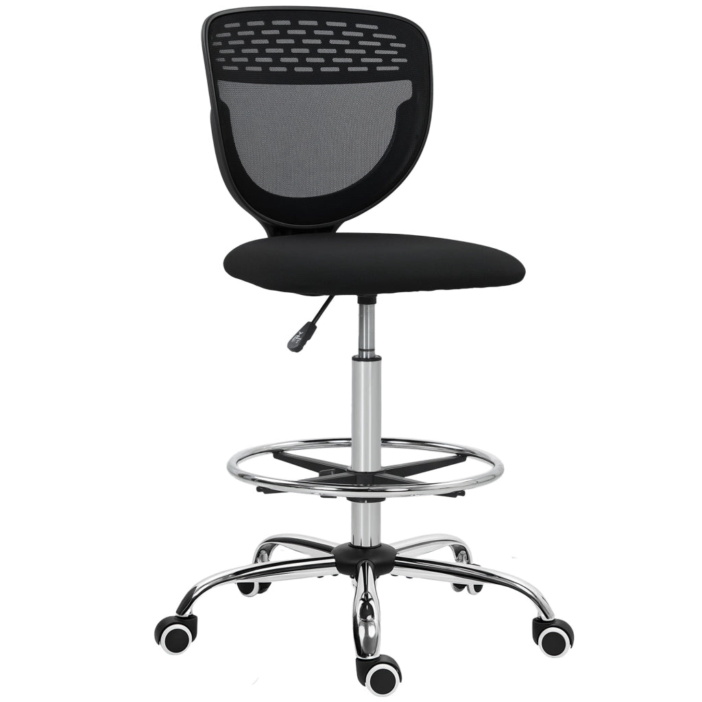 Sedia da ufficio ergonomica in rete ¨C zephmum ¨C nero, regolabile, 59x59x106-126 cm