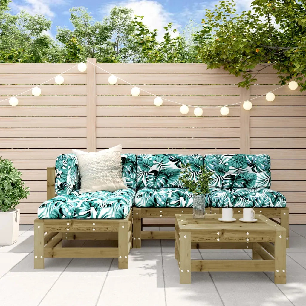 Set Salotto da Giardino 5 pz | Set di Mobili da Esterno in Legno Impregnato di Pino