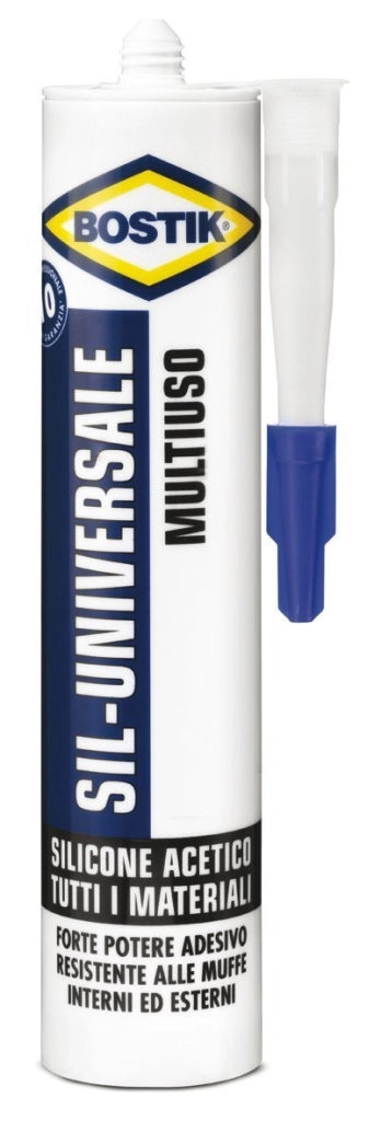 Silicone Acetico Sil Universale Bostik Trasparente 280 ml 24 Pezzi