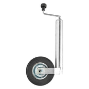 Ruota di supporto in PVC per rimorchio 200×60 mm, diametro tubo esterno 60 mm, diametro tubo interno 54 mm, carico 400 kg