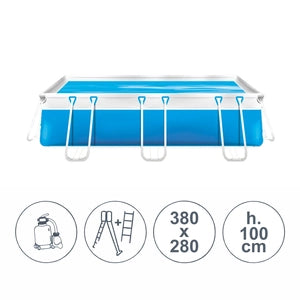 Piscina fuoriterra tubolari LAGUNA BASIC SENIOR 3,80x2,80 m - h.100 cm