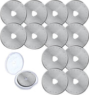 Messen per 45 mm per Rolsnijder - 12 Stuks Ronde Messen Cutter con Scatola di Riposo - Lama in Acciaio Inossidabile per Quilting, Papier, Stoffa, Scrapbooking e Sartoria