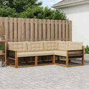 Set di divani da esterno 4 pz Naturale e Beige 3381393